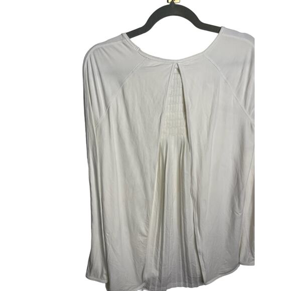 Lululemon Swiftly Tech Long Sleeve Shirt Round Neck White Solid Size 8 - Picture 3 of 7